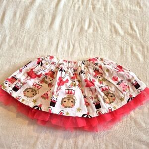 Gymboree girls size 12-18 months Star of the Show corduroy animal skirt EUC